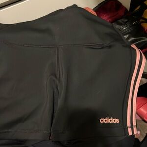 Adidas pink stripe shorts